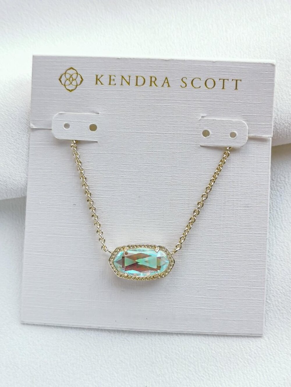 Kendra Scott Elisa Dichroic Glass Gold Necklace | NEW